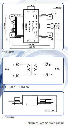 500 to 5kW Planar Transformer design