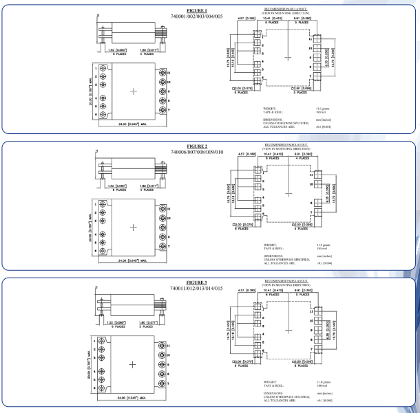 Up to 140W SMT Standard transformers mechanical 1