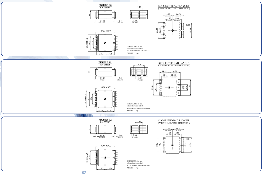 Up to 350W SMT Standard transformers mechanical 3