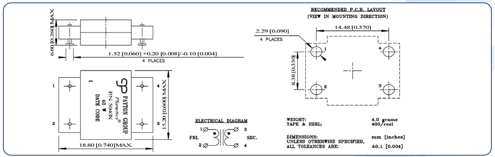 ots40 Mechanical Specifications and Electrical diagrams